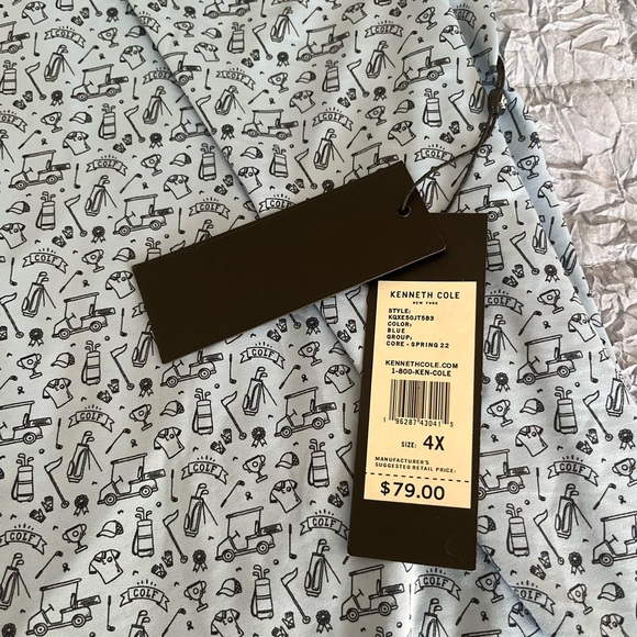 Kenneth Cole Men’s Golf Polo NWT Size 4X - Picture 3 of 4